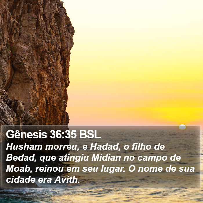 Gênesis 36:35 BSL Bible Study