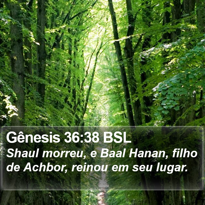 Gênesis 36:38 BSL Bible Study