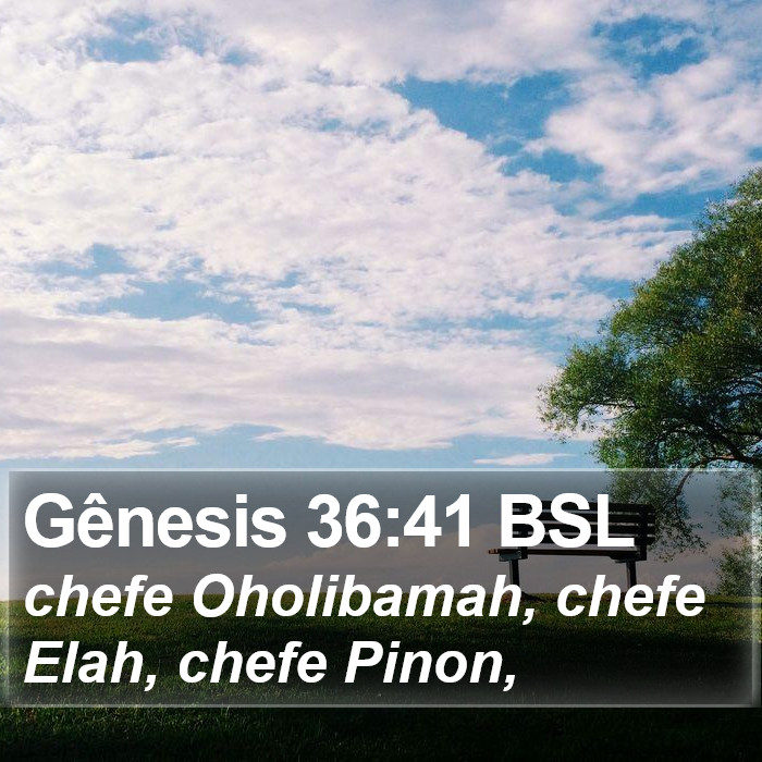 Gênesis 36:41 BSL Bible Study