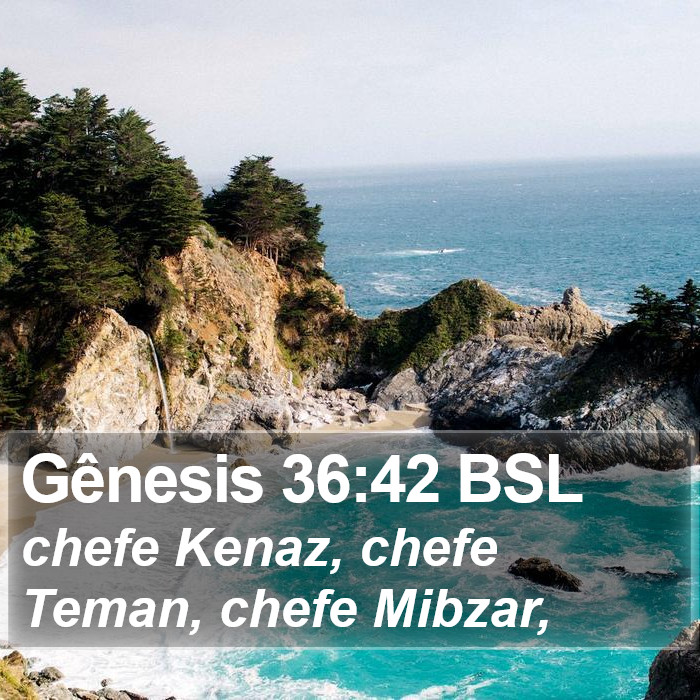 Gênesis 36:42 BSL Bible Study