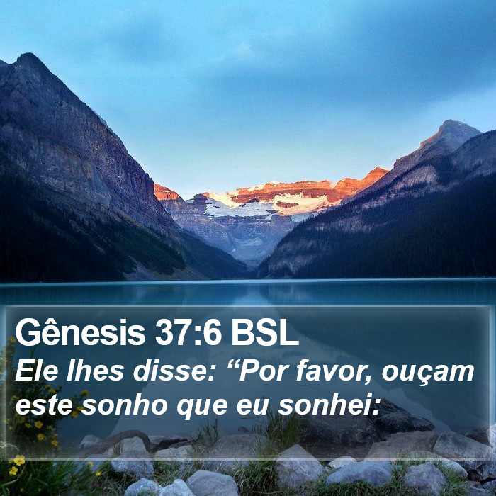 Gênesis 37:6 BSL Bible Study