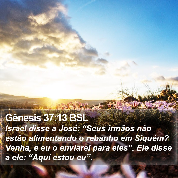 Gênesis 37:13 BSL Bible Study