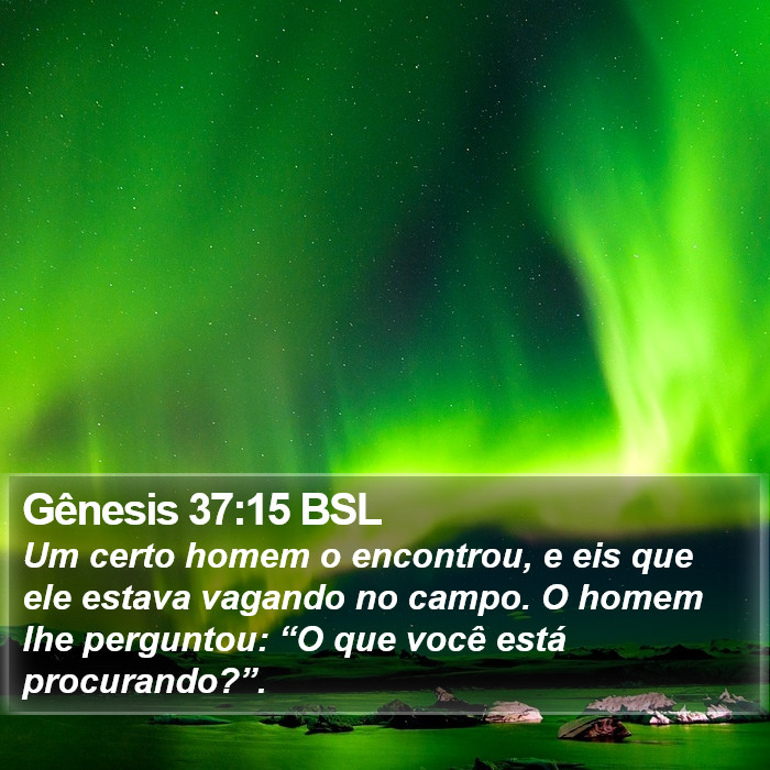 Gênesis 37:15 BSL Bible Study