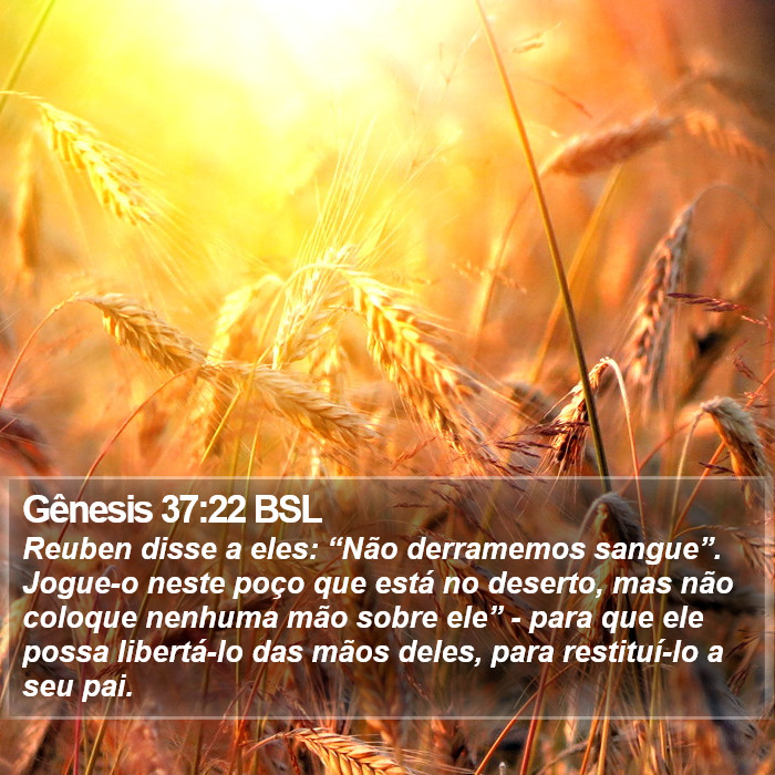 Gênesis 37:22 BSL Bible Study