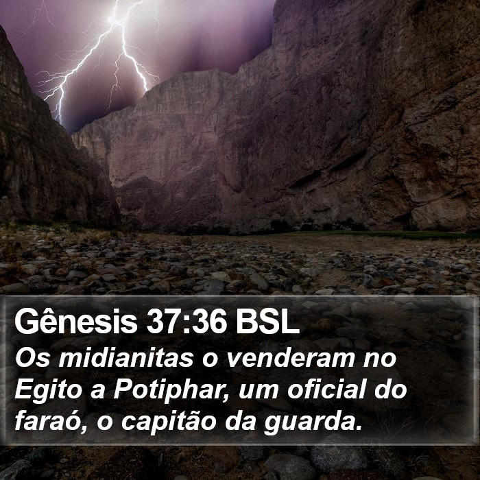 Gênesis 37:36 BSL Bible Study