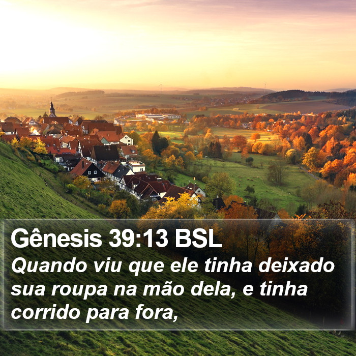 Gênesis 39:13 BSL Bible Study