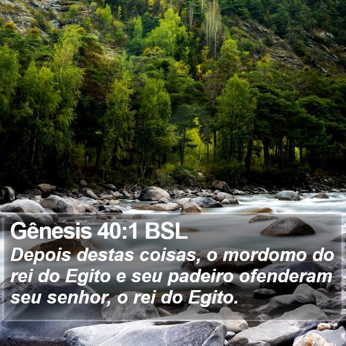 Gênesis 40:1 BSL Bible Study