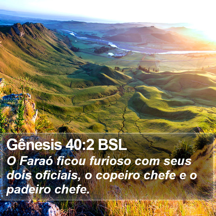 Gênesis 40:2 BSL Bible Study