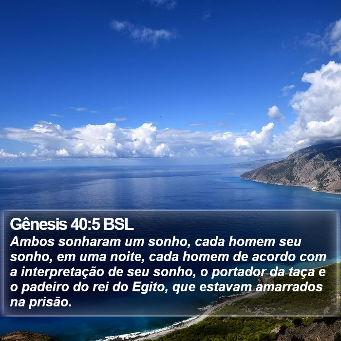 Gênesis 40:5 BSL Bible Study