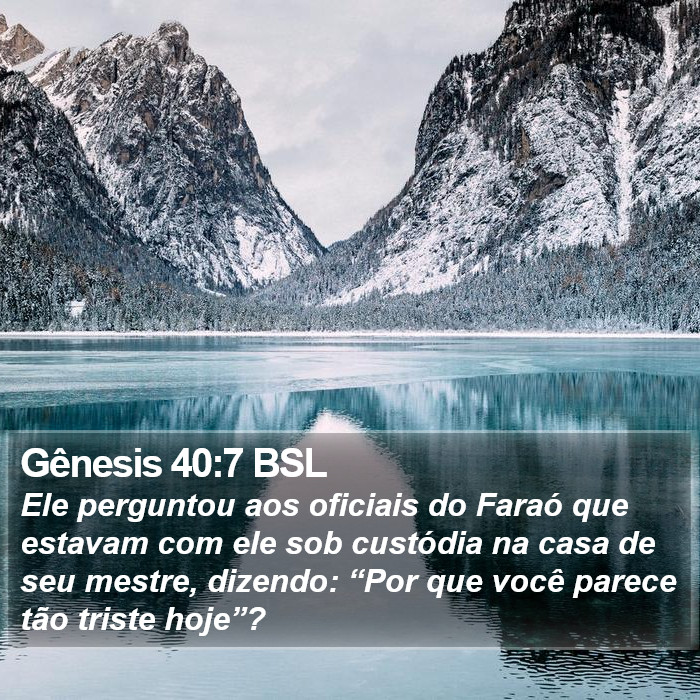 Gênesis 40:7 BSL Bible Study