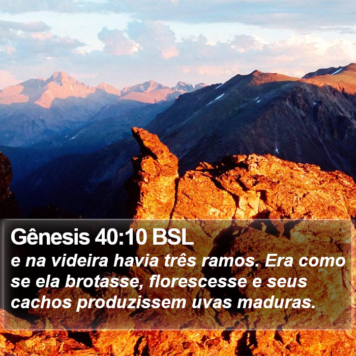 Gênesis 40:10 BSL Bible Study