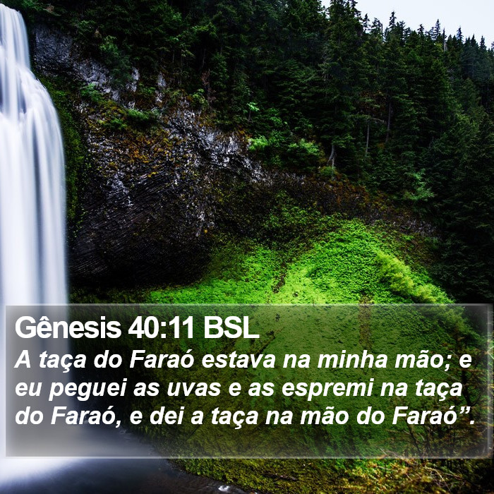 Gênesis 40:11 BSL Bible Study