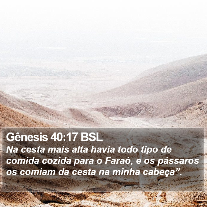 Gênesis 40:17 BSL Bible Study