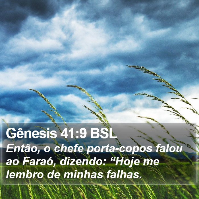 Gênesis 41:9 BSL Bible Study