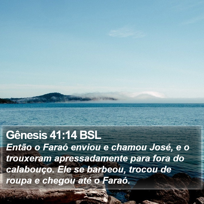 Gênesis 41:14 BSL Bible Study