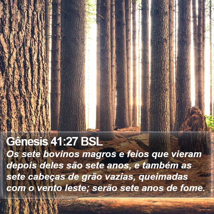 Gênesis 41:27 BSL Bible Study
