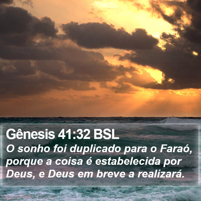 Gênesis 41:32 BSL Bible Study