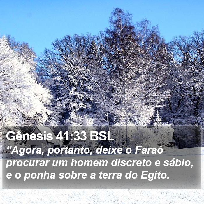 Gênesis 41:33 BSL Bible Study