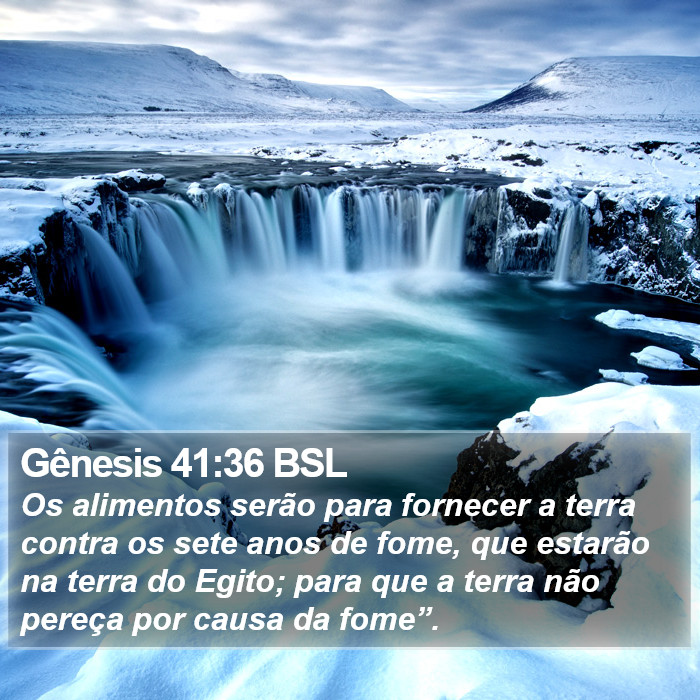 Gênesis 41:36 BSL Bible Study