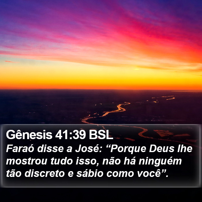 Gênesis 41:39 BSL Bible Study