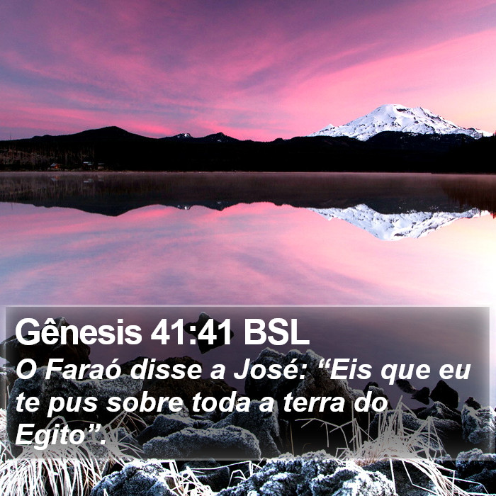 Gênesis 41:41 BSL Bible Study
