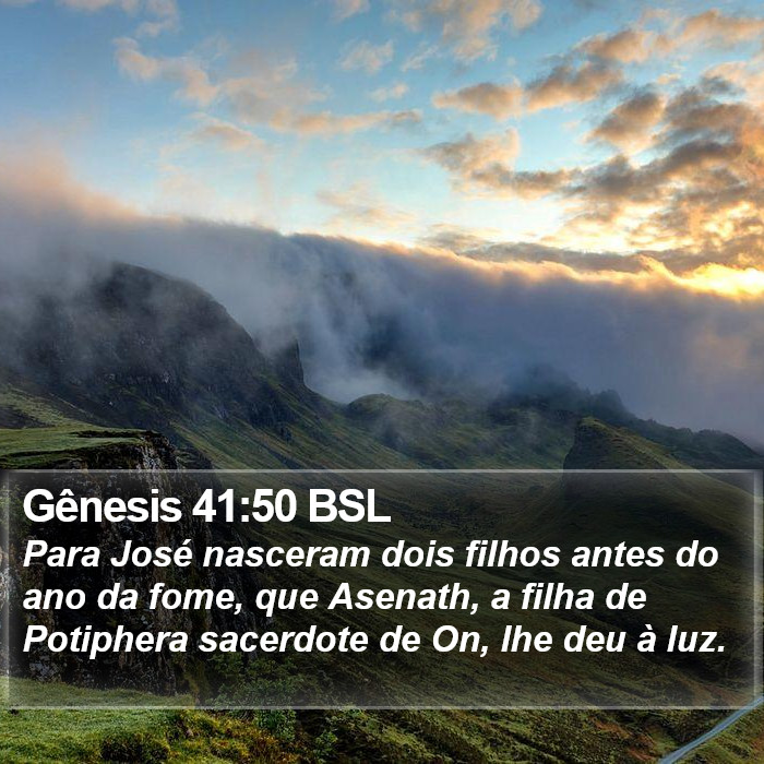 Gênesis 41:50 BSL Bible Study