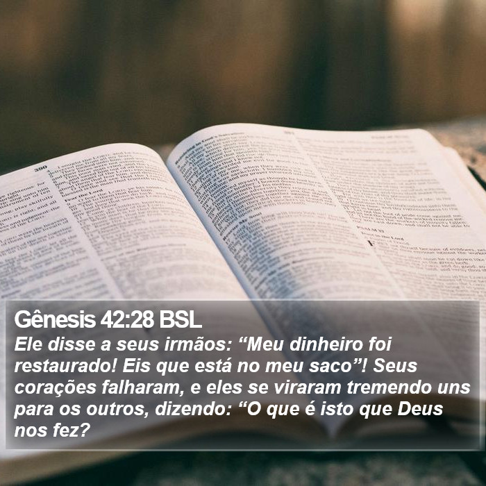 Gênesis 42:28 BSL Bible Study
