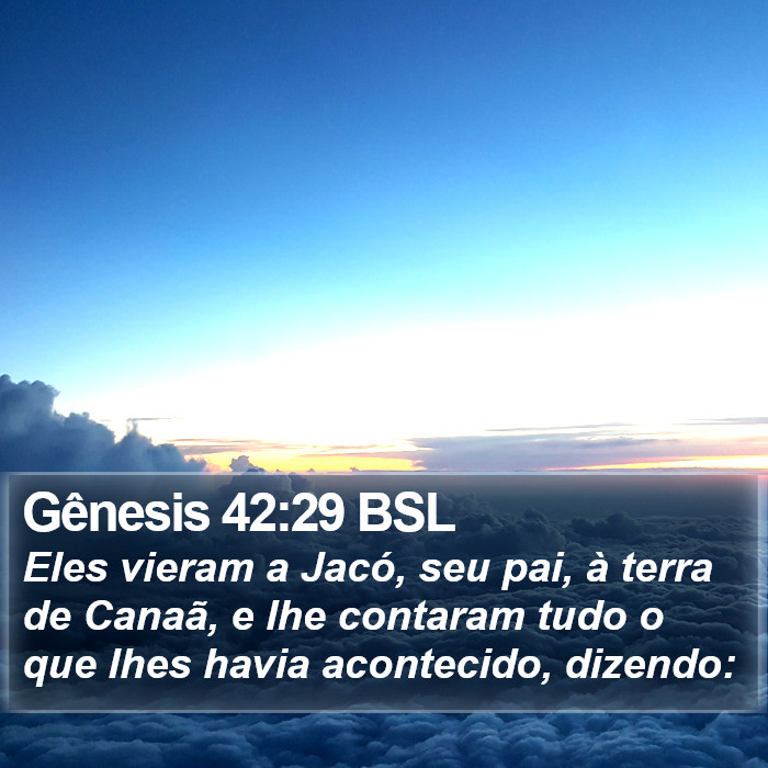 Gênesis 42:29 BSL Bible Study