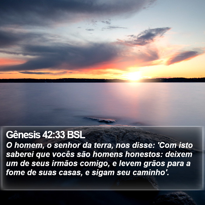 Gênesis 42:33 BSL Bible Study