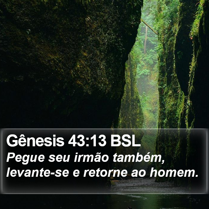 Gênesis 43:13 BSL Bible Study