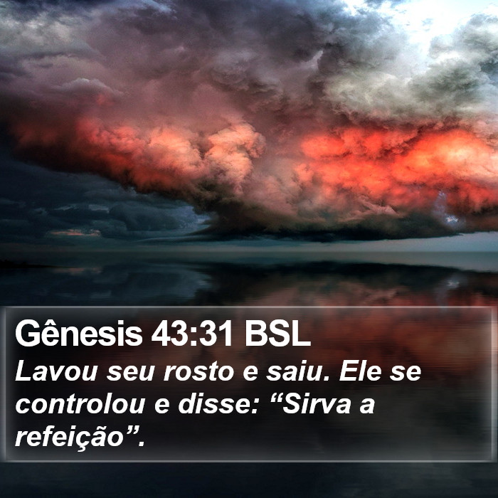 Gênesis 43:31 BSL Bible Study
