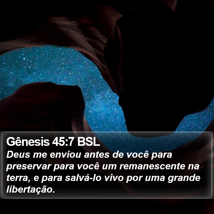 Gênesis 45:7 BSL Bible Study