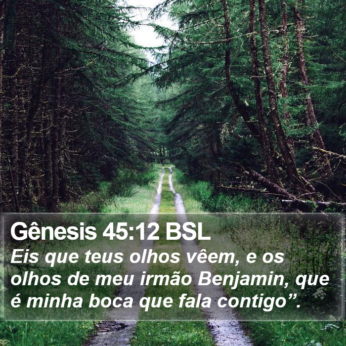 Gênesis 45:12 BSL Bible Study