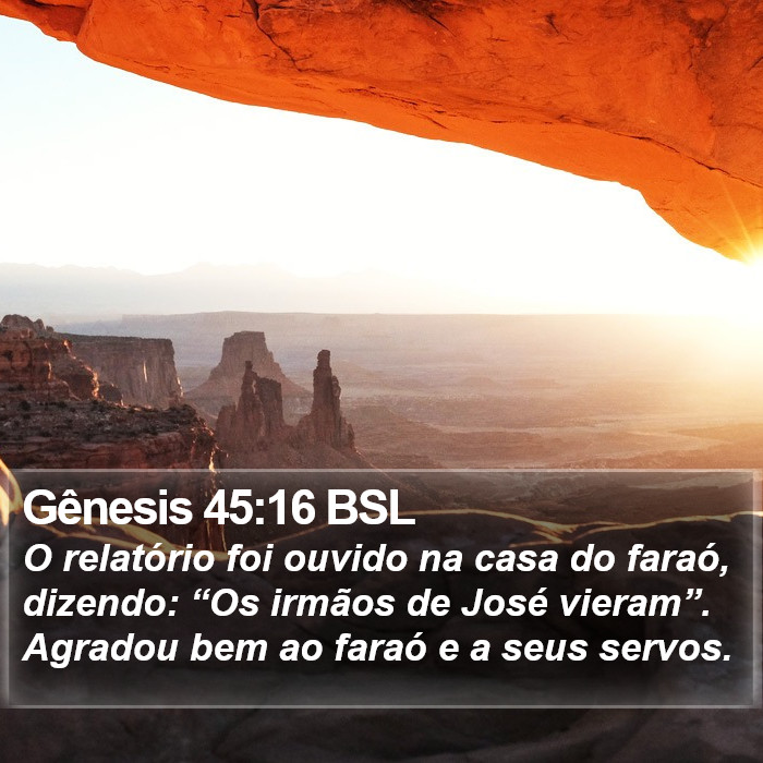 Gênesis 45:16 BSL Bible Study