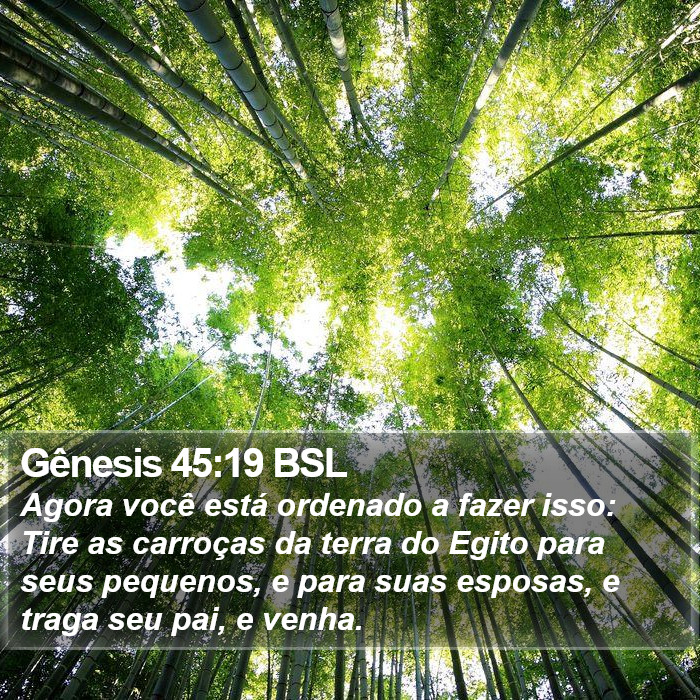 Gênesis 45:19 BSL Bible Study