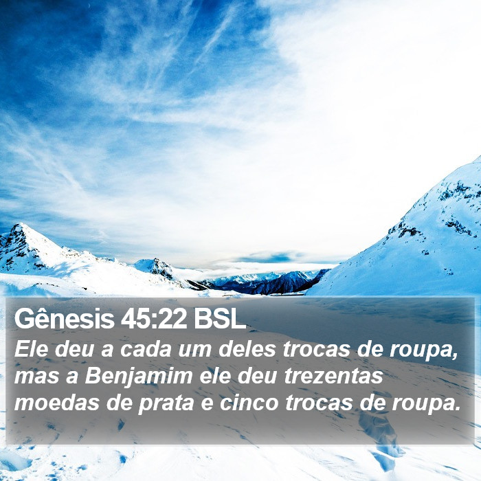 Gênesis 45:22 BSL Bible Study