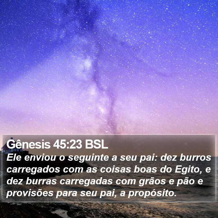 Gênesis 45:23 BSL Bible Study