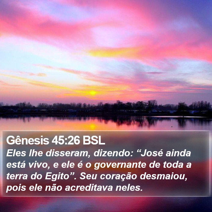 Gênesis 45:26 BSL Bible Study