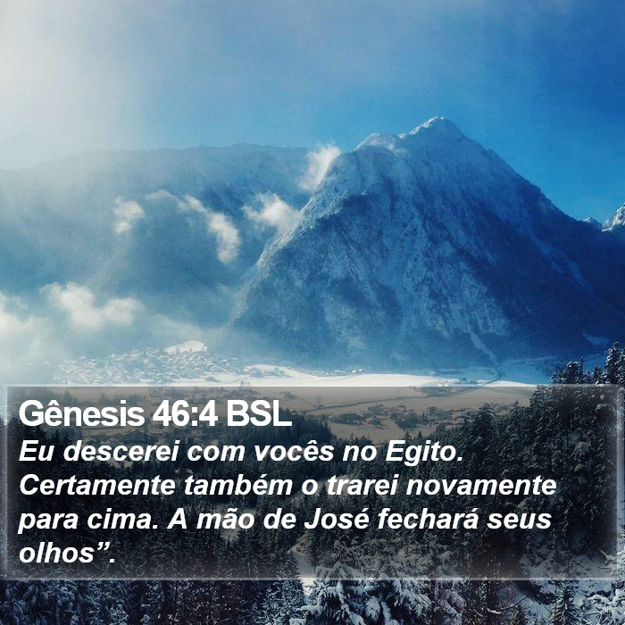Gênesis 46:4 BSL Bible Study