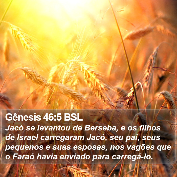 Gênesis 46:5 BSL Bible Study