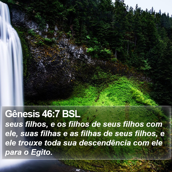 Gênesis 46:7 BSL Bible Study