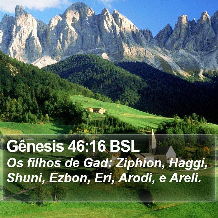 Gênesis 46:16 BSL Bible Study