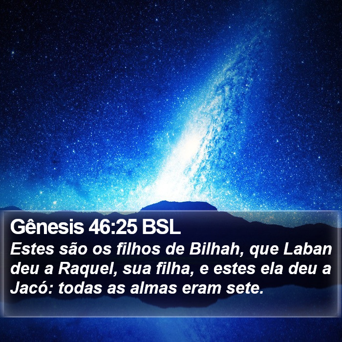Gênesis 46:25 BSL Bible Study