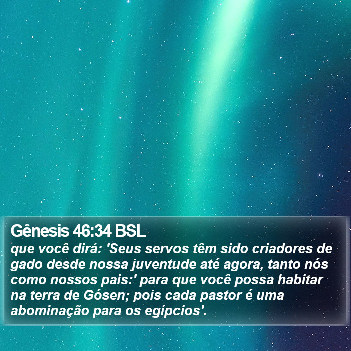 Gênesis 46:34 BSL Bible Study