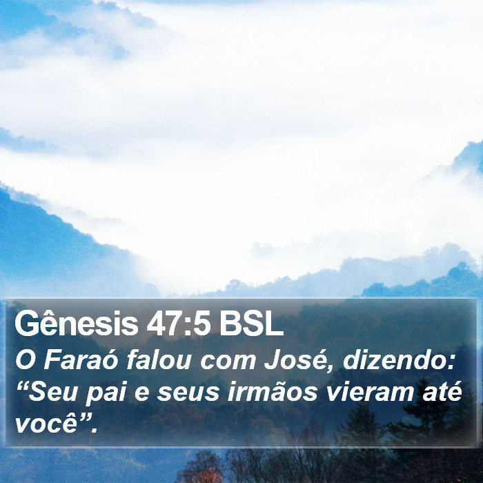 Gênesis 47:5 BSL Bible Study