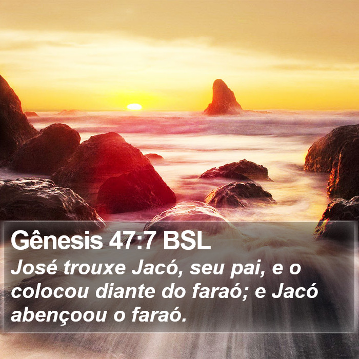 Gênesis 47:7 BSL Bible Study