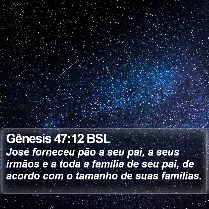 Gênesis 47:12 BSL Bible Study
