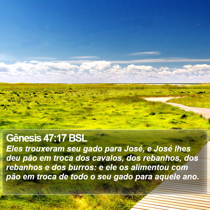 Gênesis 47:17 BSL Bible Study
