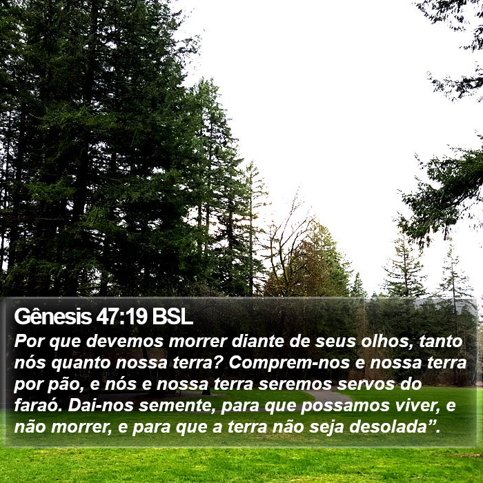 Gênesis 47:19 BSL Bible Study