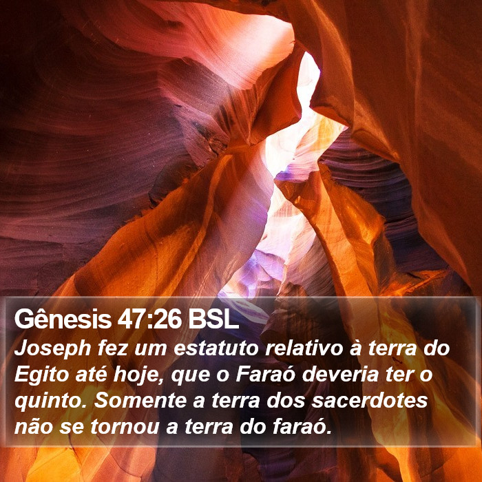 Gênesis 47:26 BSL Bible Study